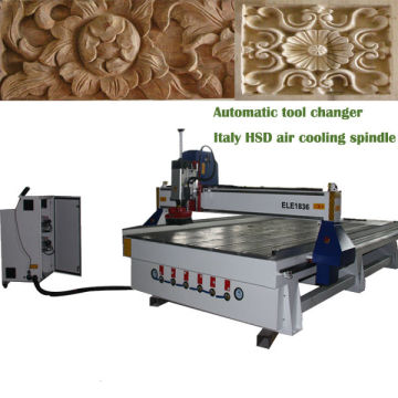 Cambiadores de herramientas automáticos puertas de madera de corte enrutadores cnc / cnc router de la máquina para la venta